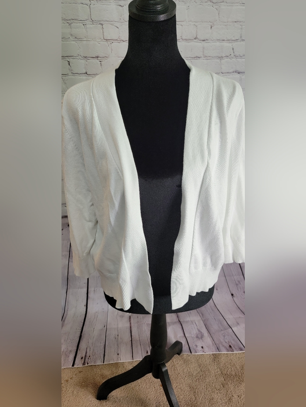 White Open-Front Women’s Sweater Cardigan XL